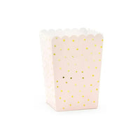 SET OF 6 PINK POPCORN BOXES 7x7x12.5cm