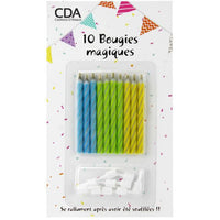 SET 10 BOUGIES MAGIQUES+SUPPORT