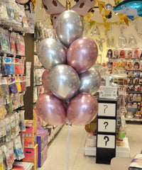 BOUQUET OF 10 SHINY LATEX BALLOONS 33CM