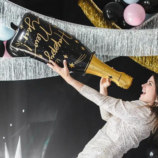 Ballon aluminium bouteille de champagne 94 cm