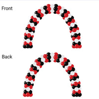 ARCHE DE BALLONS LATEX – SPIRALE OU DOMINO (2 À 4 COULEURS)