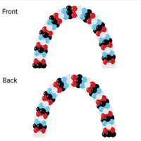 ARCHE DE BALLONS LATEX – SPIRALE OU DOMINO (2 À 4 COULEURS)