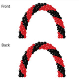 ARCHE DE BALLONS LATEX – SPIRALE OU DOMINO (2 À 4 COULEURS)