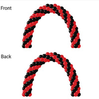 ARCHE DE BALLONS LATEX – SPIRALE OU DOMINO (2 À 4 COULEURS)