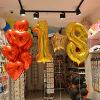 GOLD NUMBER 8 BALLOON 86CM
