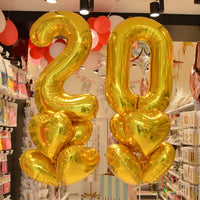 GOLD NUMBER 2 BALLOON 86CM