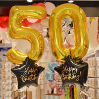 GOLD NUMBER 5 BALLOON 86CM