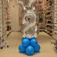 NUMBER 8 SILVER BALLOON 86CM
