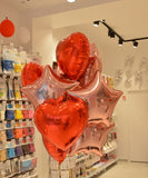 BOUQUET DE 10 BALLONS ALUMINIUM 45CM