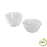 SET 6 REUSABLE PLASTIC PLATES 18CM GOLD