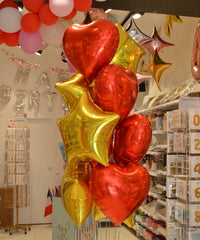 BOUQUET DE 10 BALLONS ALUMINIUM 45CM