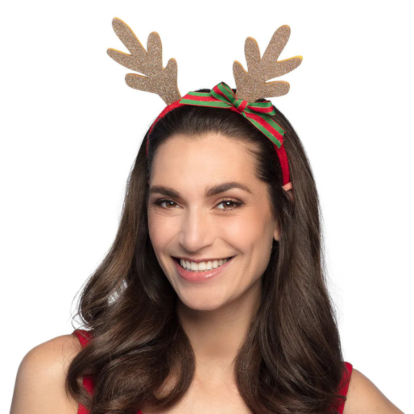 Serre-tête Bois De Cerf Pour Noël - Accessoire Cheveux Femme/fille, Pour Fêtes, Halloween, Cosplay