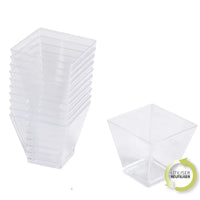 SET 6 REUSABLE PLASTIC PLATES 18CM GOLD