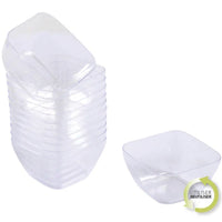 SET 6 REUSABLE PLASTIC PLATES 18CM GOLD
