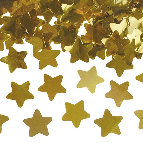 Confettis de table étoiles or (15gr) : Confettis d'anniversaire