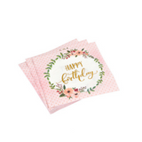 SET OF 20 BIRTHDAY PAPER NAPKINS 33X33CM
