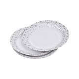 SET OF 6 SILVER STAR DURABLE PAPERBOARD PLATES 18CM
