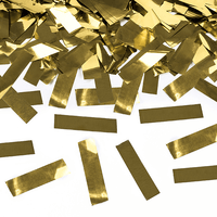 CONFETTI CANNON 40CM RECTANGLE GOLD
