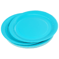 SET 20 ASSIETTES CARTON DURABLE BLEU 18CM