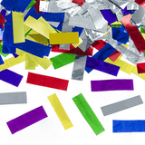 CONFETTI CANNON 40CM RECTANGLE MULTICOLOR