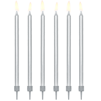 SILVER CANDLES 12.5CM X12