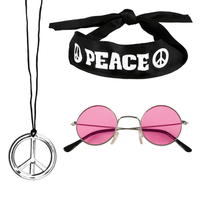 set d'accessoires de deguisement style hippie