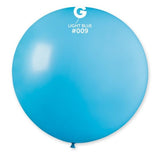 Ballon latex 80cm couleur bleu ciel