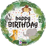 BIRTHDAY JUNGLE BALLOON 45CM