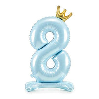 STANDING BALLOON NUMBER 8 BLUE 84CM