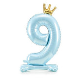 STANDING BALLOON NUMBER 9 BLUE 84CM