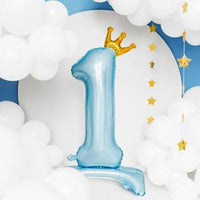 STANDING BALLON CHIFFRE 1 BLEU 84CM