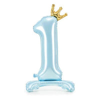 STANDING BALLON CHIFFRE 1 BLEU 84CM