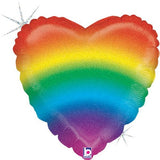 RAIMBOW HEART BALLOON 45CM