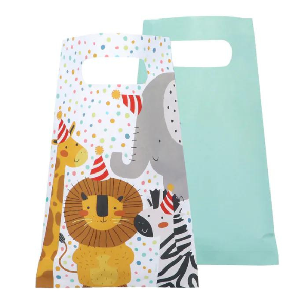 10 SAFARI PAPER PARTY BAGS 23x15cm