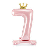 STANDING BALLOON NUMBER 7 PINK 84CM