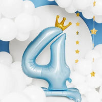 STANDING BALLOON NUMBER 4 BLUE 84CM