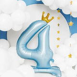 STANDING BALLOON NUMBER 4 BLUE 84CM