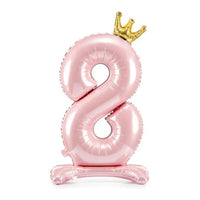 STANDING BALLOON NUMBER 8 PINK 84CM