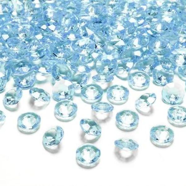 BAG OF 100 TURQUOISE DIAMOND CONFETTIS 