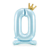 STANDING BALLOON NUMBER 0 BLUE 84CM