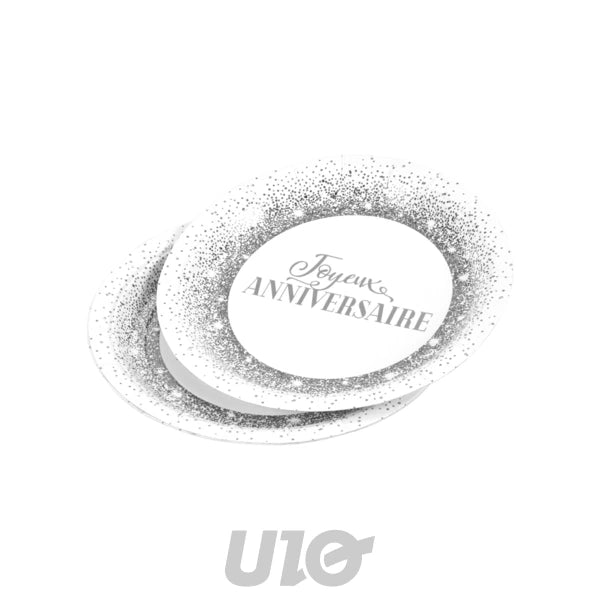 SET OF 6 CARDBOARD BIRTHDAY PLATES 18.5CM 