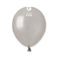 SACHET 50 BALLONS LATEX COULEUR ARGENT 13CM