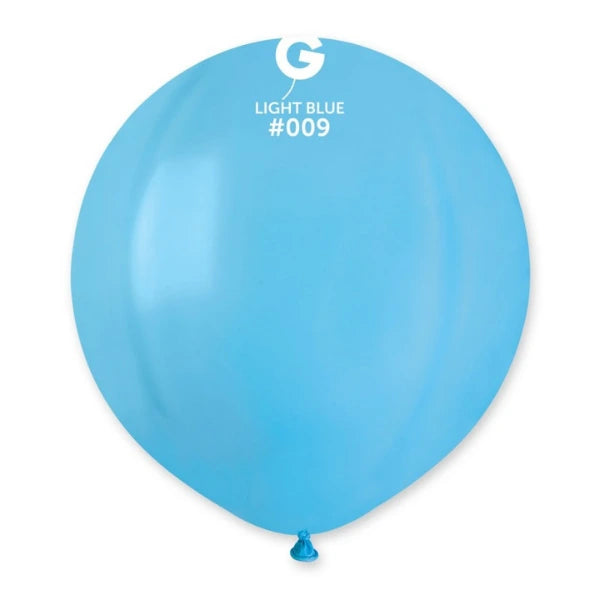 SACHET 10  BALLONS LATEX BLEU CIEL 48CM