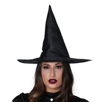 BLACK CANVAS WITCH HAT