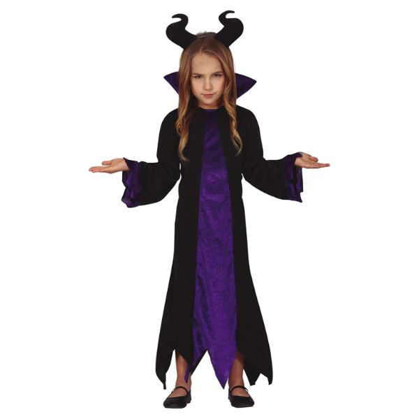 Déguisement Fée Maléfique Fille – Costume Halloween Noir et Violet
