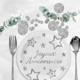 TRIO DECO DE TABLE PARTY CHIC ARGENT