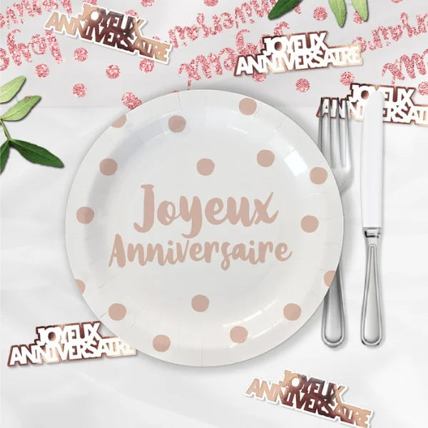 ANNIV PARTY BLUSH TABLE DECO DUO
