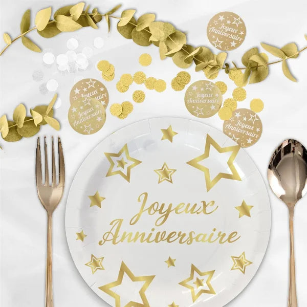 CHIC GOLD PARTY TABLE DECORATION TRIO