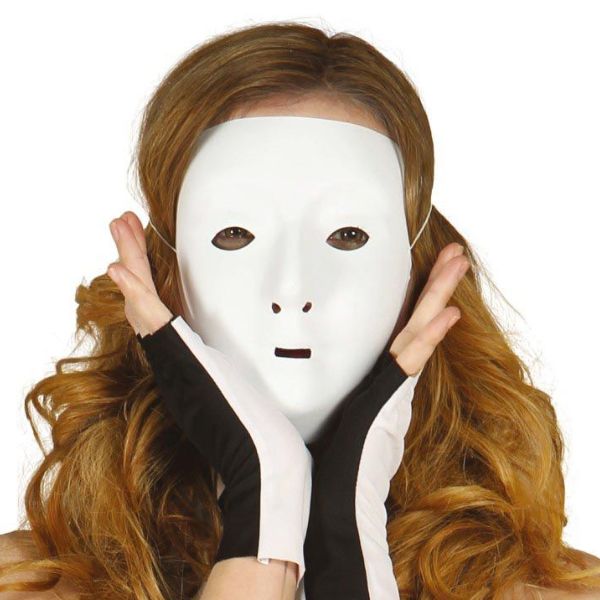 WHITE MIME FACE MASK