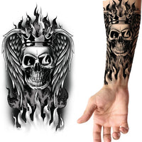 TATOUAGE CRÂNE, 14X30 CMS